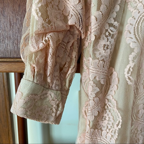 Vintage Ofelia’s pale pink lace cotton lined dress - Picture 8 of 15